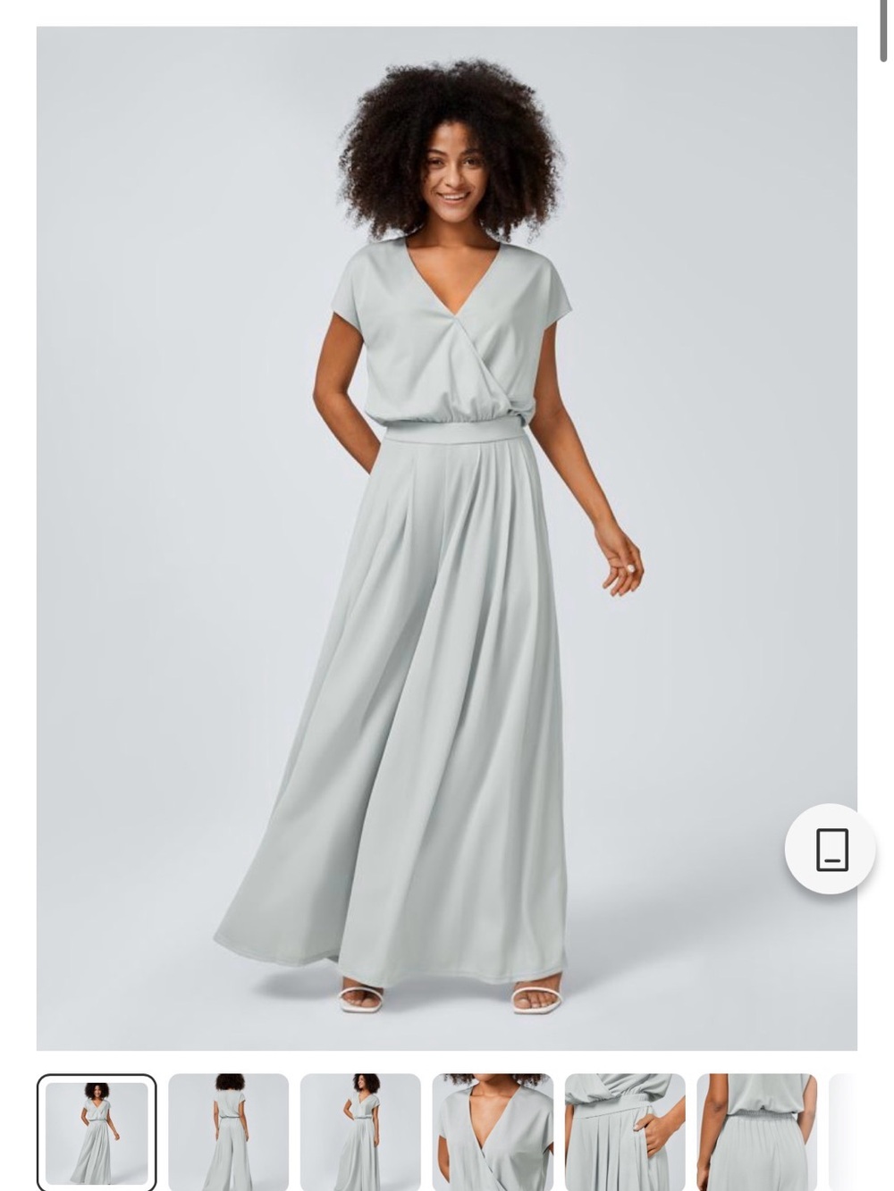 HALARA Light Gray Wide-Leg Jumpsuit